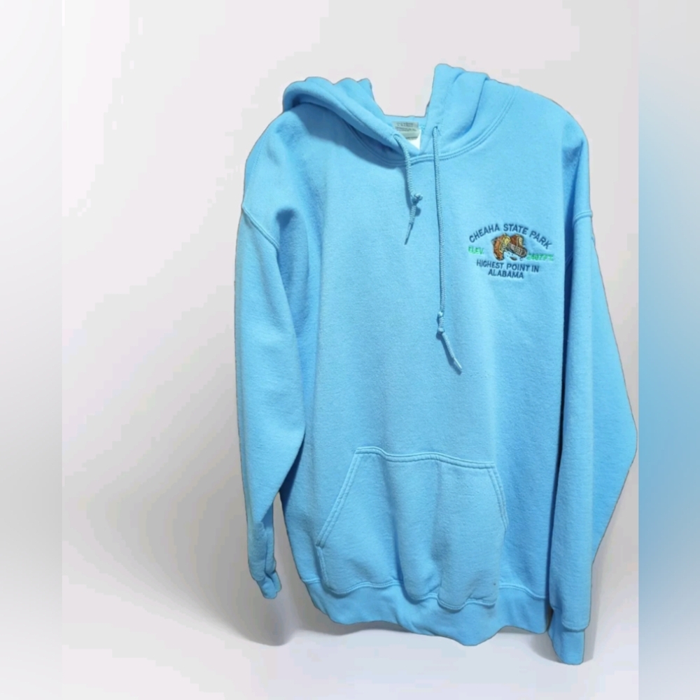 CHEAHA STATE PARK ALABAMA L Sweatshirt Hoodie Pullover GILDAN Heavy Blend EUC